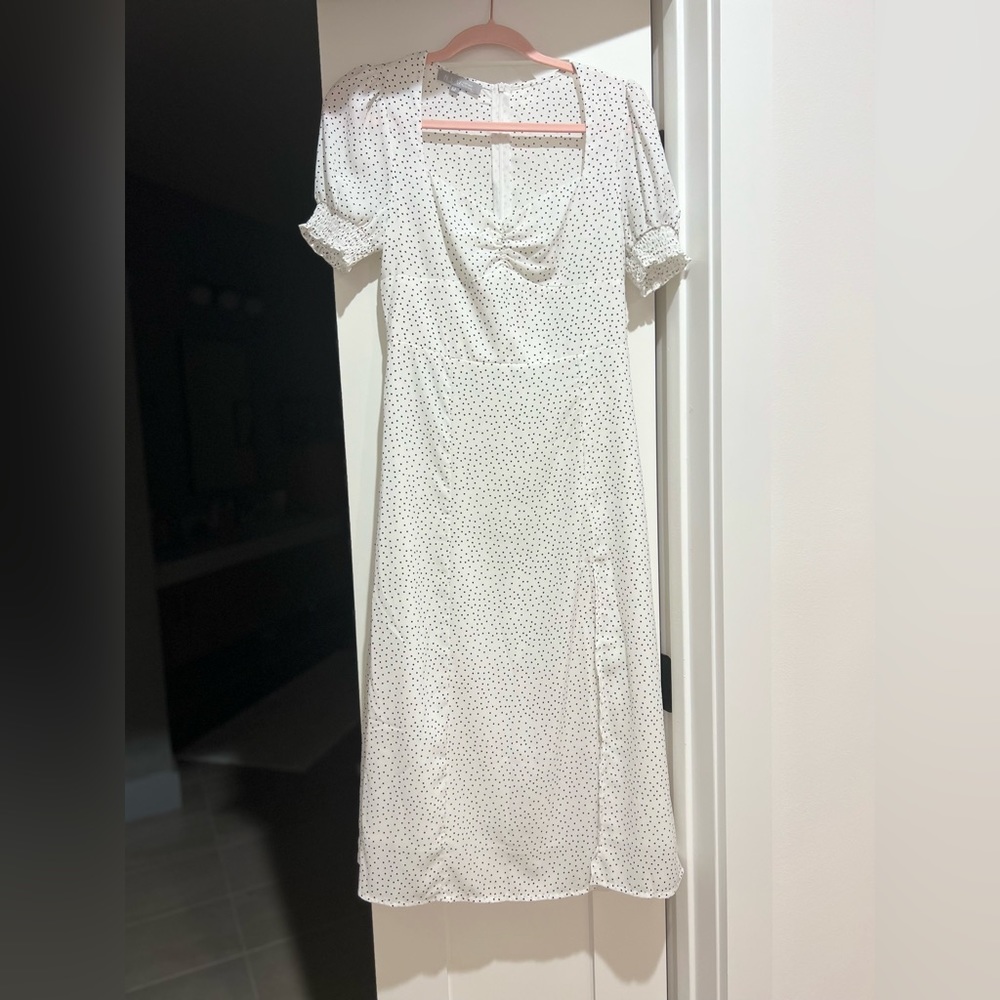 Polka dot midi dress
